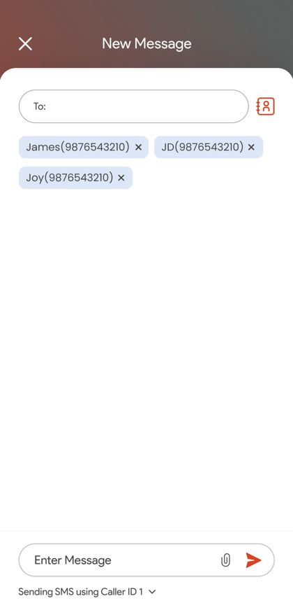 CloudieConnect new message screen