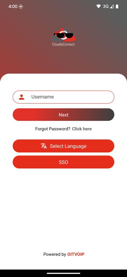 CloudieConnect sign-in screen